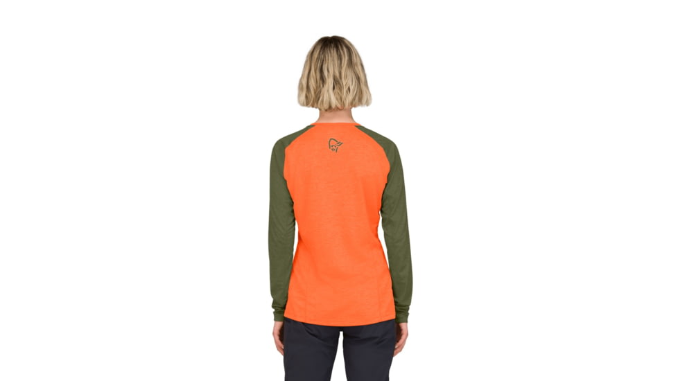 Norrona Fjora Equaliser Lightweight Long Sleeve Top - Womens, Orange Alert, Small, 2234-25-5620-S