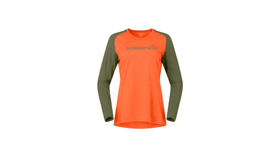 Norrona Fjora Equaliser Lightweight Long Sleeve Top - Womens, Orange Alert, Small, 2234-25-5620-S