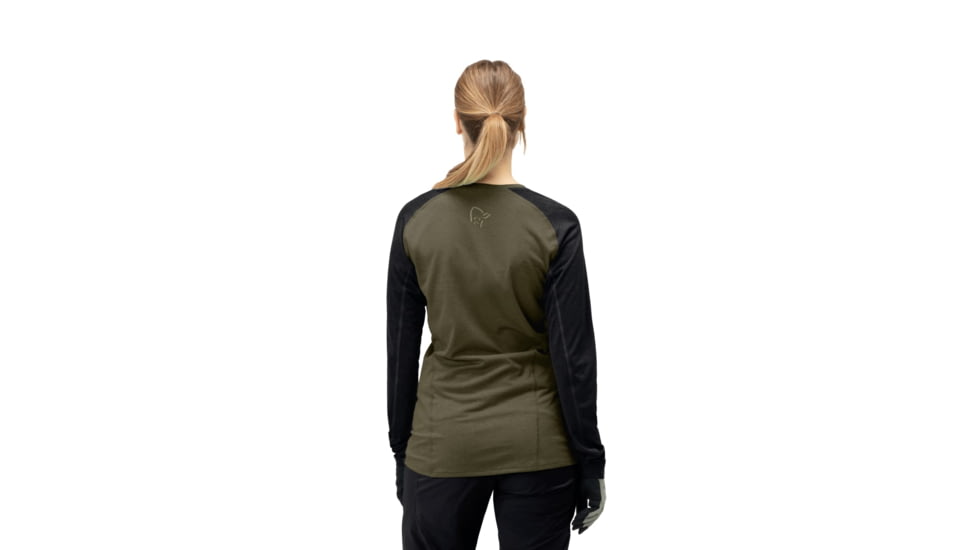 Norrona Fjora Equaliser Lightweight Long Sleeve - Womens, Olive Night, Extra Small, 2228-18-3301-XS