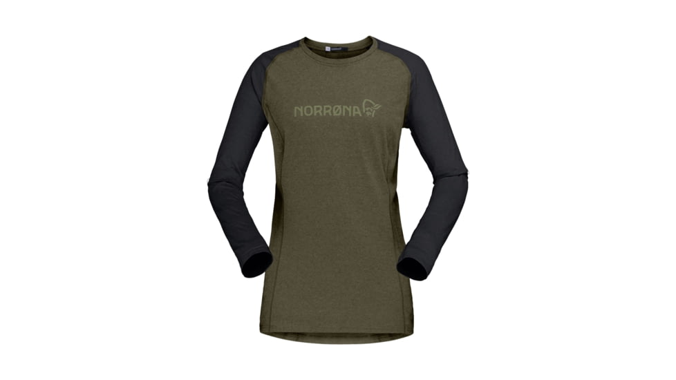 Norrona Fjora Equaliser Lightweight Long Sleeve - Womens, Olive Night, Extra Small, 2228-18-3301-XS