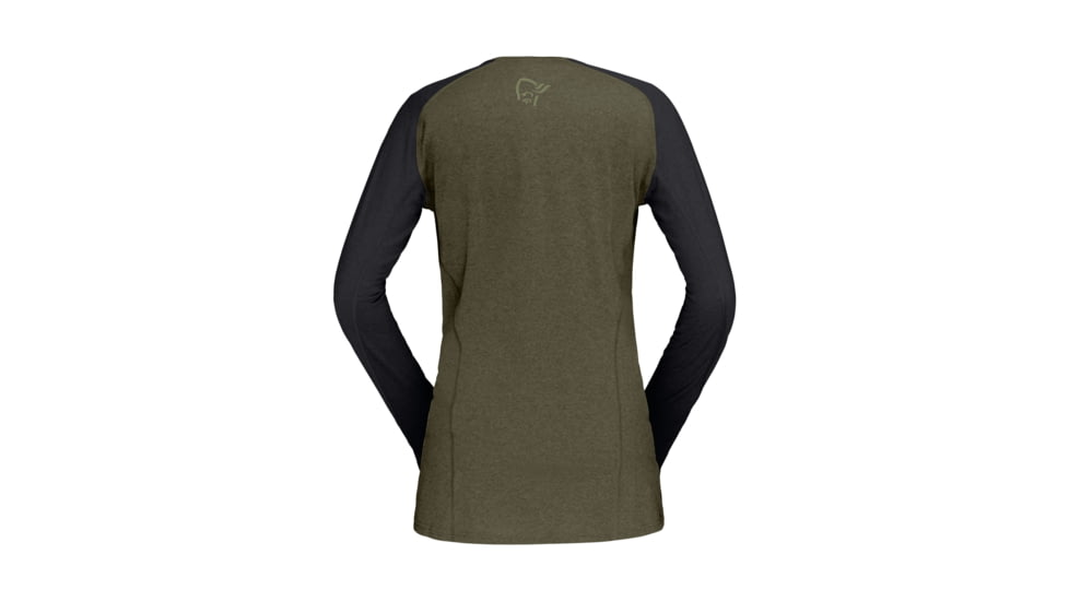 Norrona Fjora Equaliser Lightweight Long Sleeve - Womens, Olive Night, Extra Small, 2228-18-3301-XS