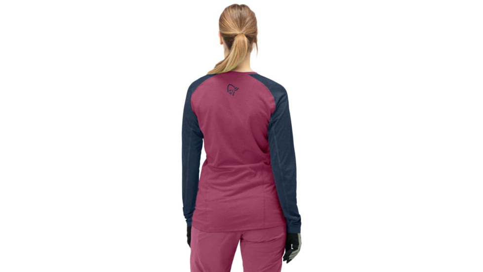 Norrona Fjora Equaliser Lightweight Long Sleeve - Womens, Violet Quartz/Indigo Night, Extra Small, 2228-18 6746 XS