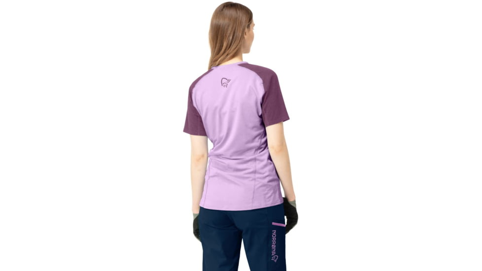 Norrona Fjora Equaliser Lightweight T-Shirt - Womens, Dark Purple/Violet Tulle, Extra Small, 7042698465054