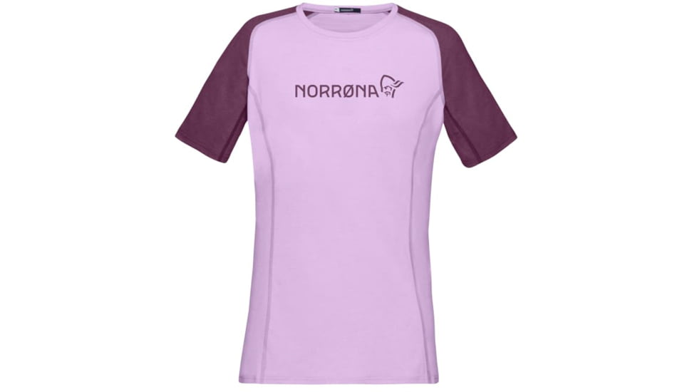 Norrona Fjora Equaliser Lightweight T-Shirt - Womens, Dark Purple/Violet Tulle, Extra Small, 7042698465054
