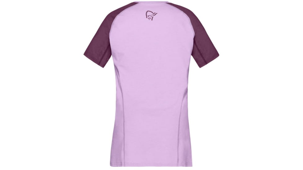 Norrona Fjora Equaliser Lightweight T-Shirt - Womens, Dark Purple/Violet Tulle, Extra Small, 7042698465054