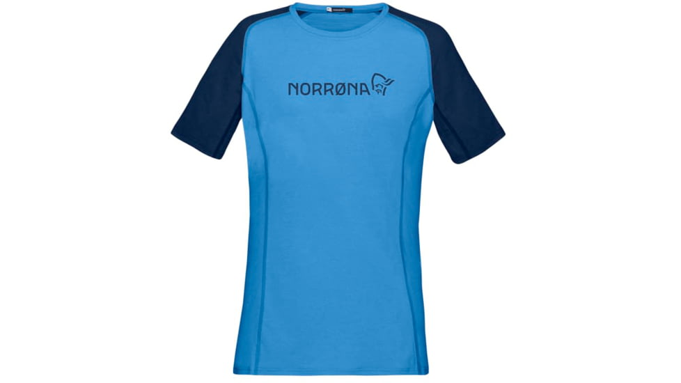 Norrona Fjora Equaliser Lightweight T-Shirt - Womens, Indigo Night/Campanula, Large, 7042698437419