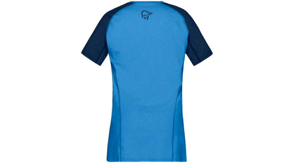 Norrona Fjora Equaliser Lightweight T-Shirt - Womens, Indigo Night/Campanula, Large, 7042698437419