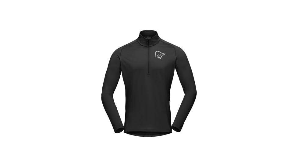 Norrona Fjora Equaliser Long Sleeve Zip Top - Mens, Caviar, Medium, 2214-21-7718-M