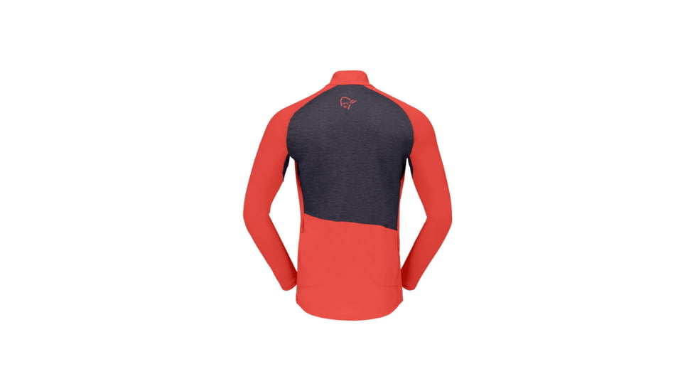 Norrona Fjora Equaliser Long Sleeve Zip Top - Mens, Paprika, Medium, 2214-21-1107-M