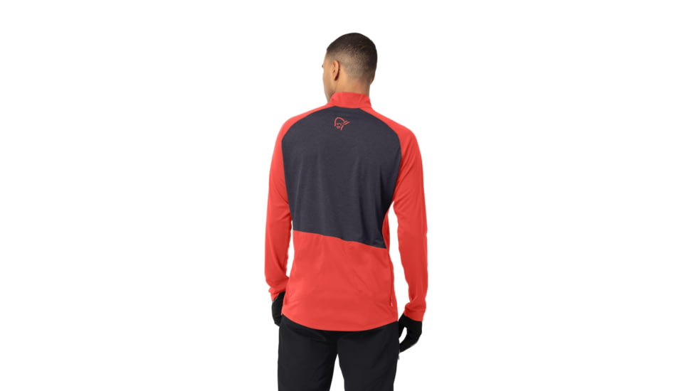 Norrona Fjora Equaliser Long Sleeve Zip Top - Mens, Paprika, Medium, 2214-21-1107-M
