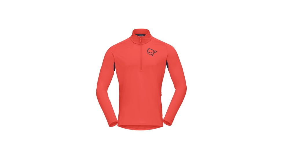Norrona Fjora Equaliser Long Sleeve Zip Top - Mens, Paprika, Medium, 2214-21-1107-M