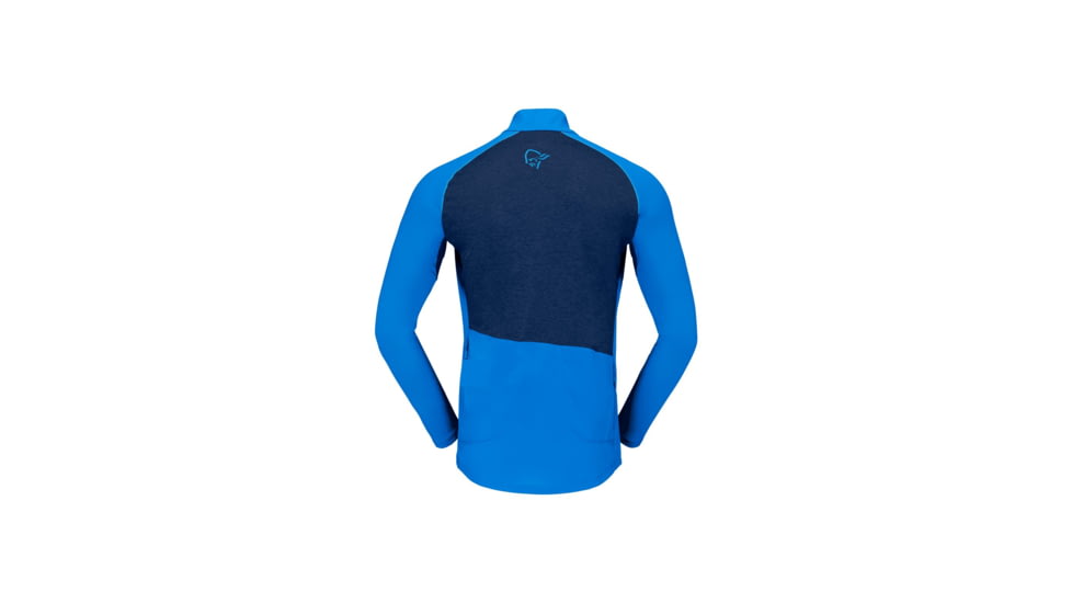 Norrona Fjora Equaliser Long Sleeve Zip Top - Mens, Skydiver, Large, 2214-21-2336-L