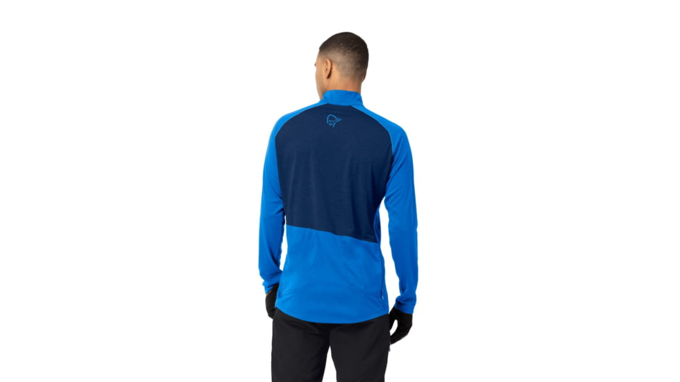 Norrona Fjora Equaliser Long Sleeve Zip Top - Mens, Skydiver, Large, 2214-21-2336-L