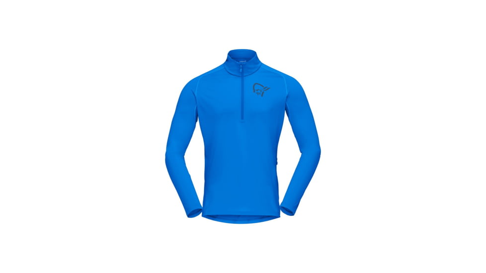 Norrona Fjora Equaliser Long Sleeve Zip Top - Mens, Skydiver, Large, 2214-21-2336-L