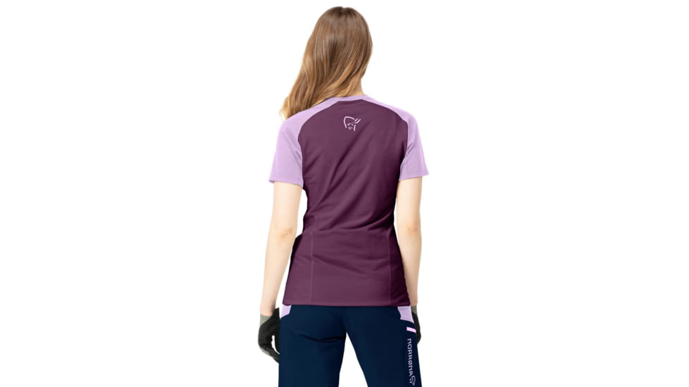 Norrona Fjora Wool T-Shirt - Womens, Dark Purple/Violet Tulle, Extra Small, 7042698461612
