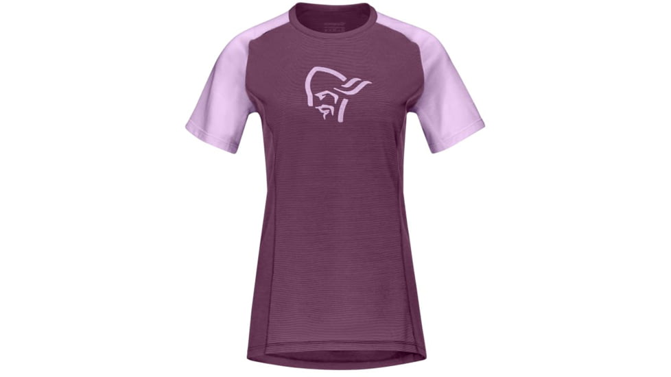 Norrona Fjora Wool T-Shirt - Womens, Dark Purple/Violet Tulle, Extra Small, 7042698461612