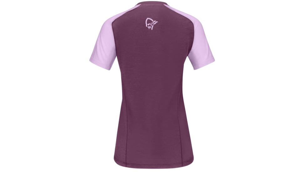 Norrona Fjora Wool T-Shirt - Womens, Dark Purple/Violet Tulle, Extra Small, 7042698461612