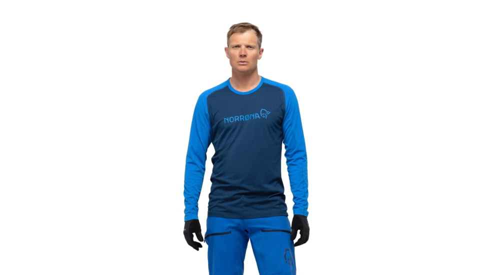 Norrona Fjr Equaliser Lightweight Long Sleeve - Mens, Olympian Blue/Indigo Night, Medium, 7042698437341