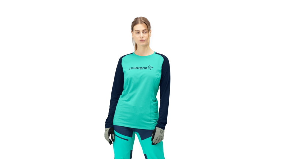 Norrona Fjr Equaliser Lightweight Long Sleeve Shirt - Womens, Arcadia/Indigo Night, Extra Small, 7042698437747