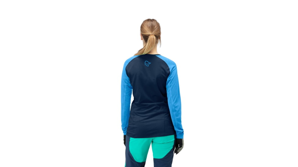 Norrona Fjr Equaliser Lightweight Long Sleeve Shirt - Womens, Indigo Night/Campanula, Medium, 7042698437761