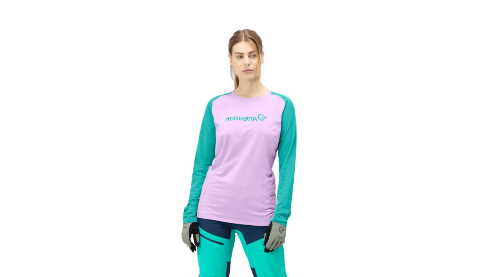 Norrona Fjr Equaliser Lightweight Long Sleeve Shirt - Womens, Violet Tuille/Arcadia, Extra Small, 7042698437846