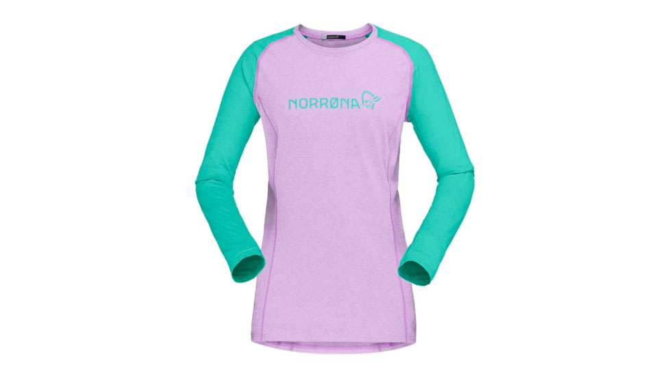 Norrona Fjr Equaliser Lightweight Long Sleeve Shirt - Womens, Violet Tuille/Arcadia, Extra Small, 7042698437846