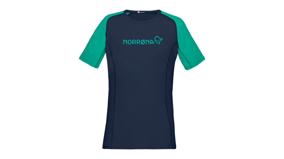 Norrona Fjr Equaliser Lightweight T-Shirt - Womens, Arcadia/Indigo Night, Extra Small, 7042698437402