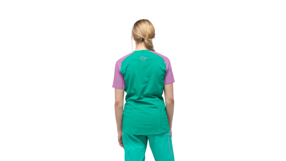 Norrona Fjr Equaliser Lightweight T-Shirt - Womens, Violet Tuille/Arcadia, Small, 7042698437471