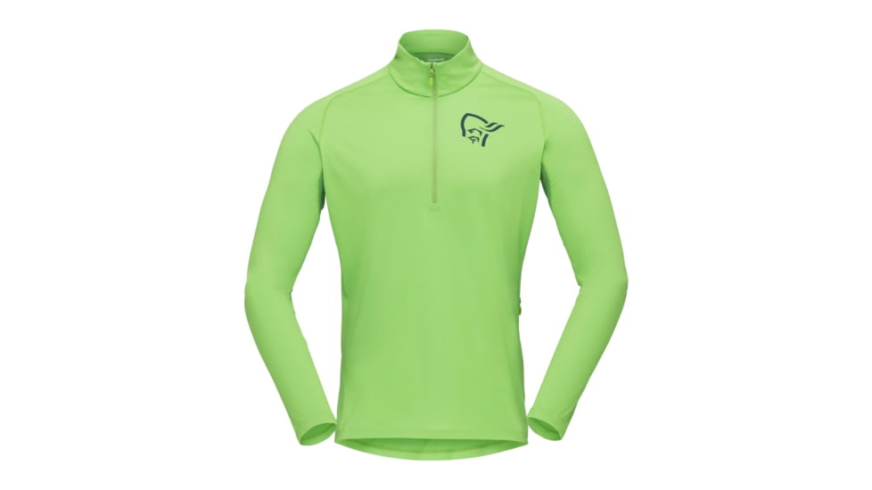 Norrona Fjr Equaliser Long Sleeve Zip Top - Mens, Foliage/Treetop, Medium, 7042698425515