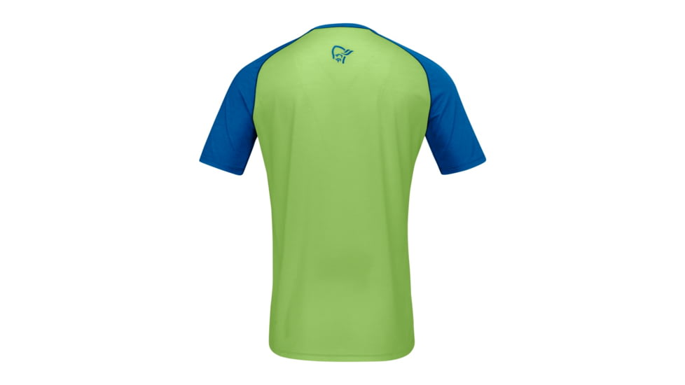 Norrona Fjr Wool T-Shirt - Mens, Indigo Night/Foliage, Medium, 7042698425553