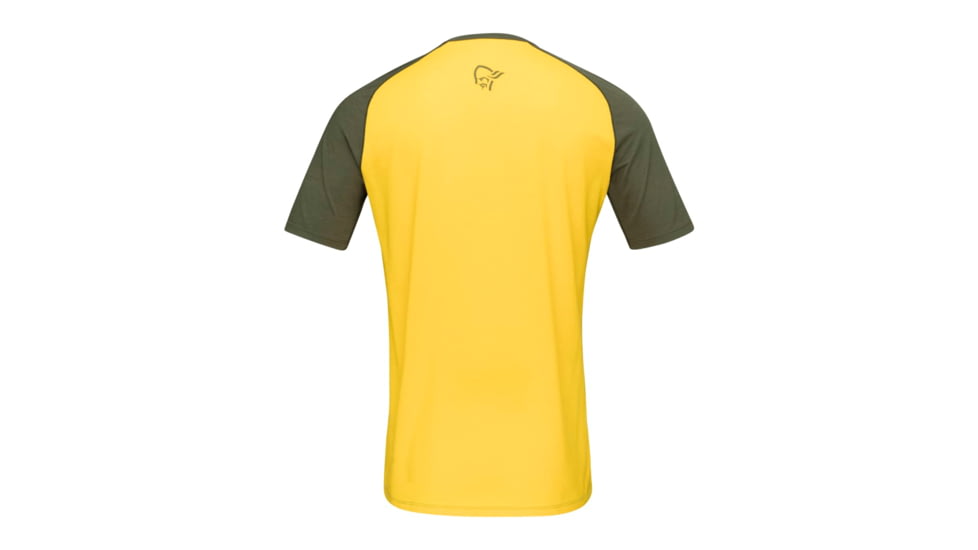 Norrona Fjr Wool T-Shirt - Mens, Treetop/Lemon Chrome, Small, 7042698425645