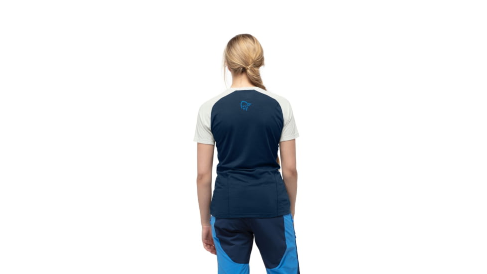 Norrona Fjr Wool T-Shirt - Womens, Campanula/Indigo Night, Extra Small, 7042698425737