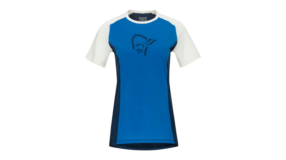 Norrona Fjr Wool T-Shirt - Womens, Campanula/Indigo Night, Extra Small, 7042698425737