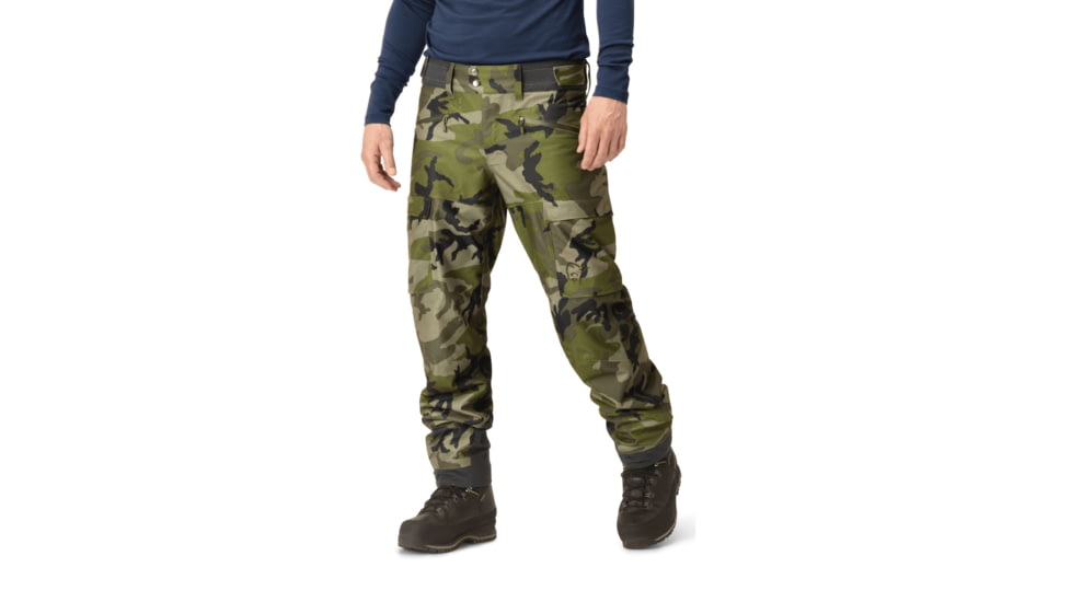 Norrona Kvinnherad Gore-Tex Pants - Mens, Green Camo, Large, 4607-25-3895-L