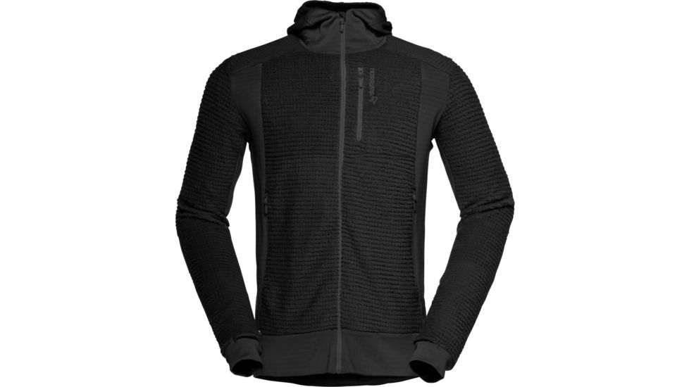 Norrona Lofoten Alpha120 Zip Hoodie - Mens, Caviar, Large, 1016-17-7718-L