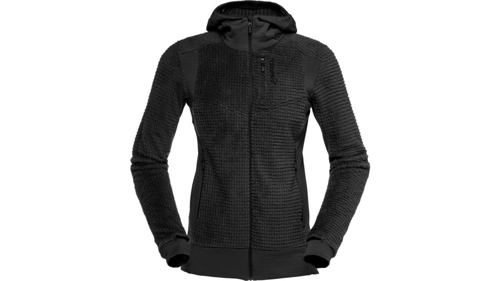 Norrona Lofoten Alpha120 Zip Hoodie - Womens, Caviar, Large, 1055-17-7718-L