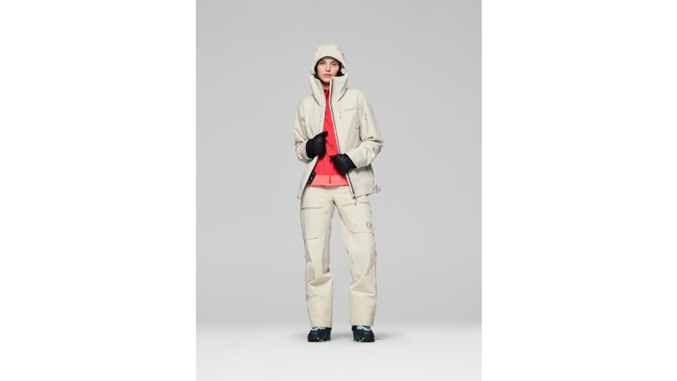 Norrona lofoten Gore-Tex Insulated Pants - Womens, Oatmeal, Medium, 1024-24-4411-M