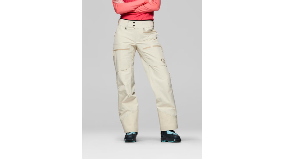 Norrona lofoten Gore-Tex Insulated Pants - Womens, Oatmeal, Medium, 1024-24-4411-M