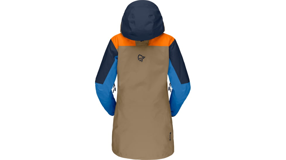 Norrona Lofoten Gore-Tex Pro Anorak - Womens, Elmwood/Orange Popsicle, Large, 1049-20-4404-L