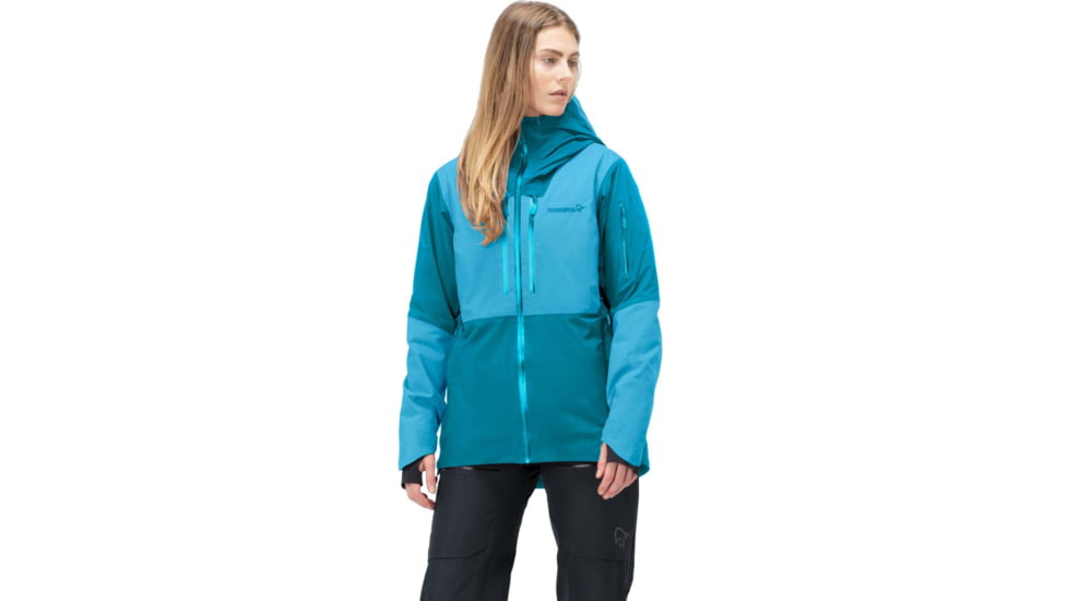 Norrona Lofoten Gore-Tex Thermo100 Jacket - Womens, Aquarius/Hawaiian Surf, L, 1004-21-2377-L