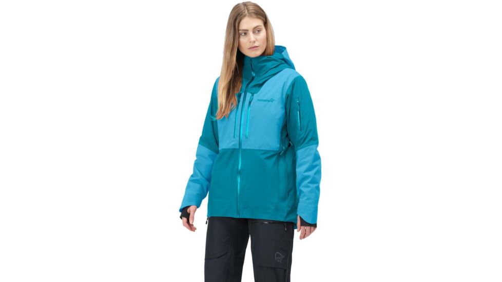 Norrona Lofoten Gore-Tex Thermo100 Jacket - Womens, Aquarius/Hawaiian Surf, L, 1004-21-2377-L