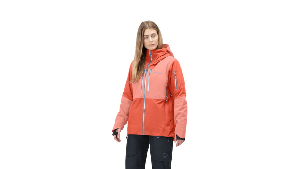 Norrona Lofoten Gore-Tex Thermo100 Jacket - Womens, Orange Alert/Peach Amber, Large, 1004-21 5628 L