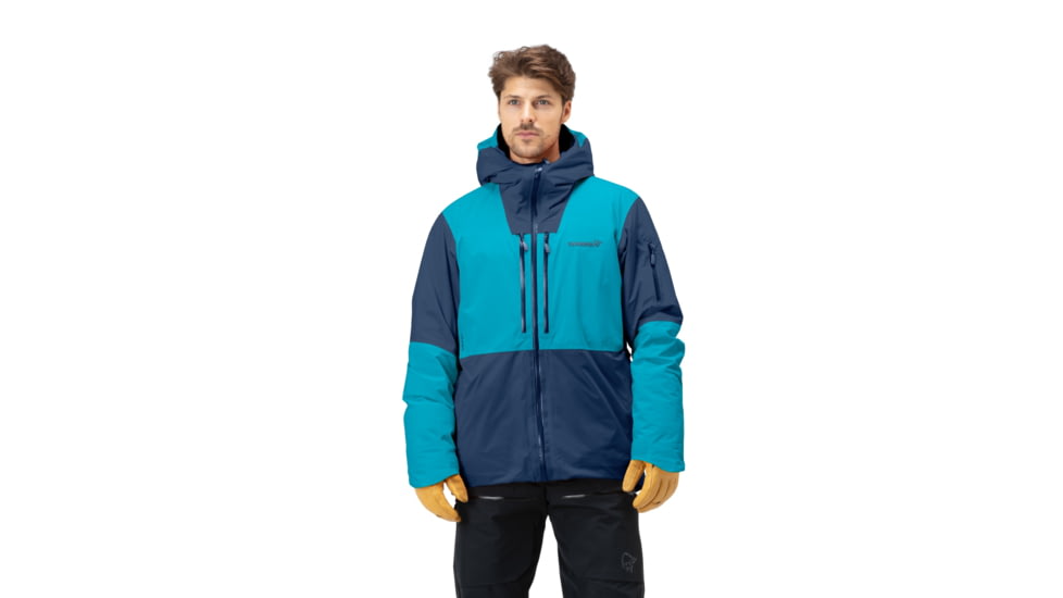 Norrona Lofoten Gore-Tex Thermo80 Jacket - Mens, Hawaiian surf/Indigo Night, Small, 1002-21 6609 S