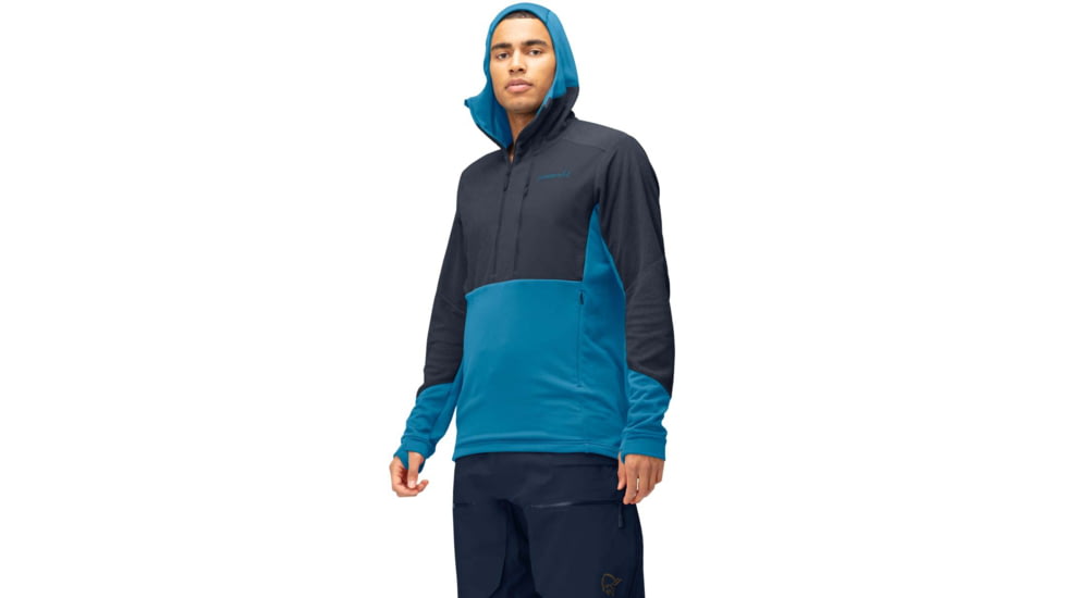 Norrona Lofoten Thermal Pro Hood - Mens, Hawaiian Surf/Indigo Night, XL, 1001-22-6609-XL