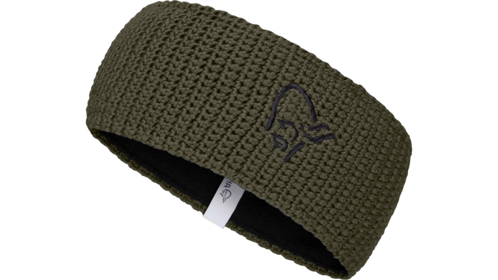 Norrona Logo Headband, Olive Night, Small, 1461-14-3301-S