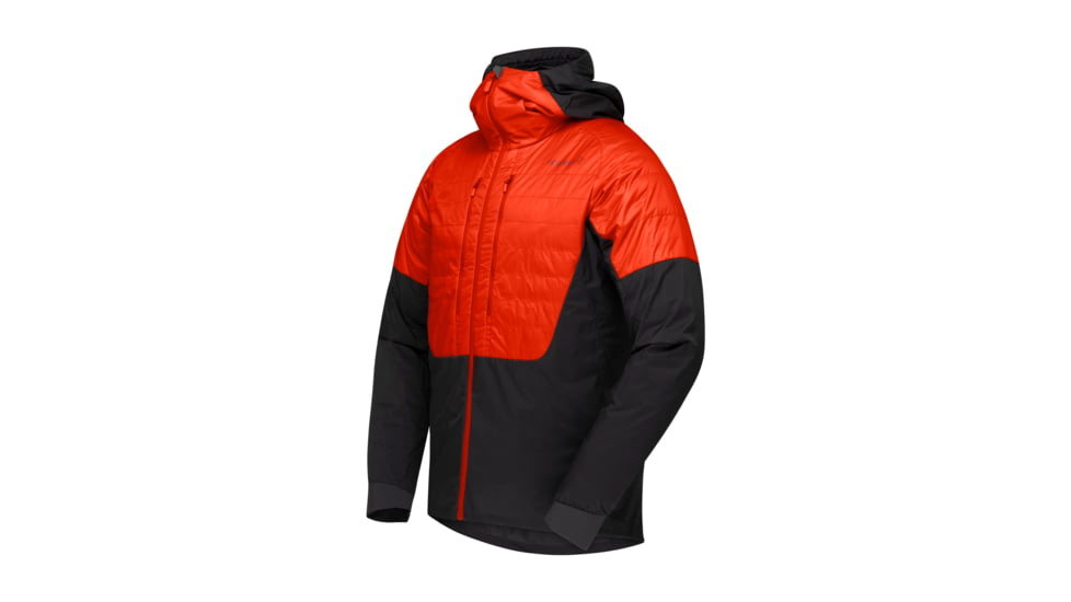 Norrona Lyngen Aero80 Insulated Zip Hood - Mens, Arednalin/Caviar, Medium, 2003-23 5660 M