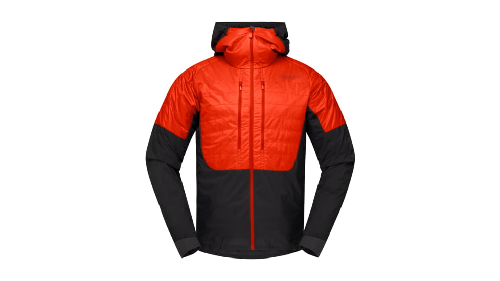 Norrona Lyngen Aero80 Insulated Zip Hood - Mens, Arednalin/Caviar, Medium, 2003-23 5660 M