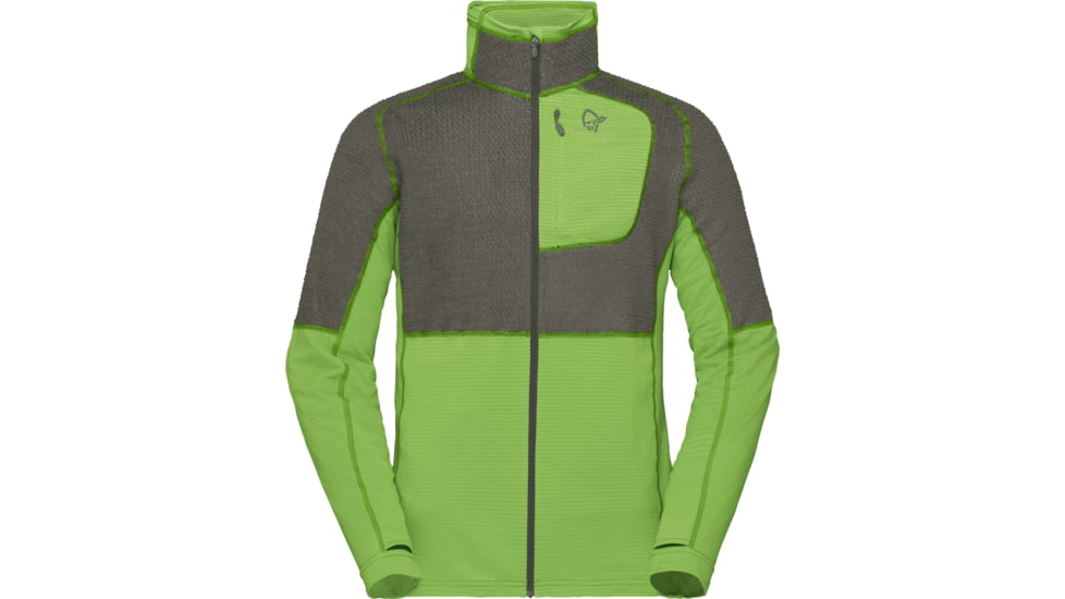 Norrona Lyngen Alpha90 Jacket - Mens, Castor Grey/Foliage, Extra Large, 2011-18-8702-XL