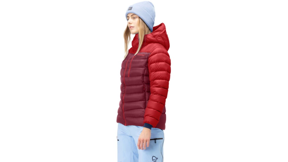 Norrona Lyngen Down 850 Hood - Womens, True Red/Rhubarb, S, 2005-20-5702-S