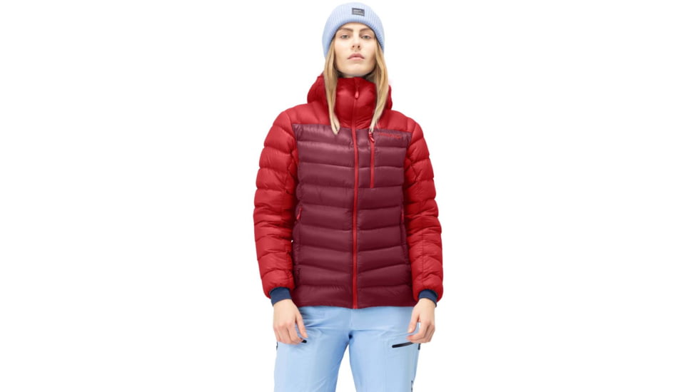 Norrona Lyngen Down 850 Hood - Womens, True Red/Rhubarb, S, 2005-20-5702-S